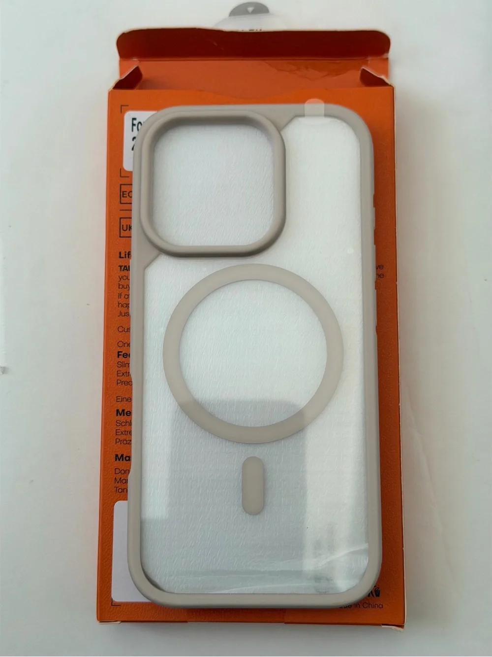iPhone 16 pro case MagSafe-Compatible Clear Protective Phone Case in Beige